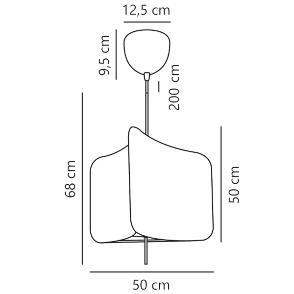 Tkaninowa lampa wisząca TINTO 2412173003 z abażurem czarna