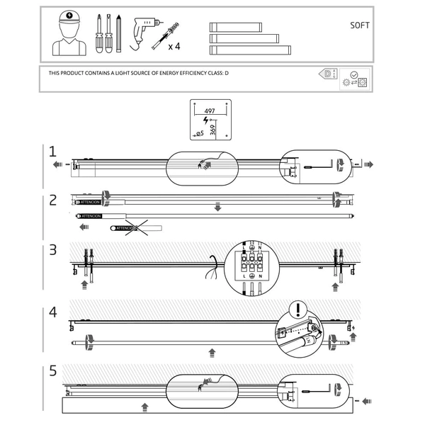 Plafon kwadratowy kuchenny Soft Ceiling 7544 Nowodvorski metalowa biała