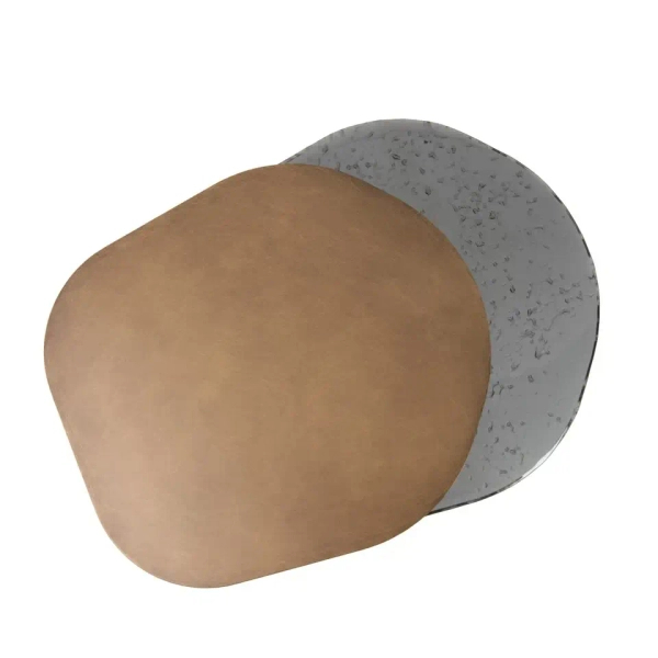 Złoty stolik kawowy ORFEO MM001501100373 czarny metal szklany 70cm