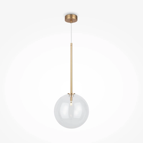 Lampa zawieszana Mood MOD172PL-01BS do kuchni bańka mosiądz przezroczysta