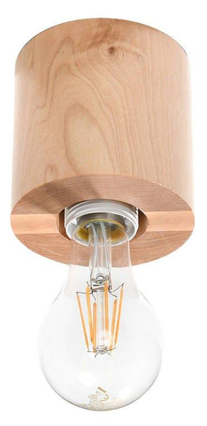 Drewniana LAMPA sufitowa SL.0672 okrągła OPRAWA spot natynkowy ekologiczny downlight