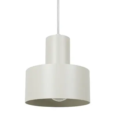 Metalowy żyrandol Rif S 41183 do salonu okrągły szary beżowy