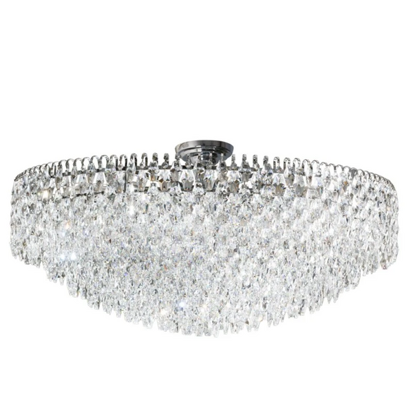 Kryształowa lampa sufitowa BURANO chrom przezroczysta AZ6909 1xE14
