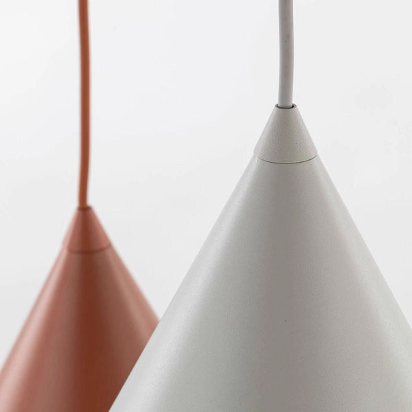 Wisząca lampa stożkowa Cono 6633 trójkąt do kuchni ceglana szara czarna