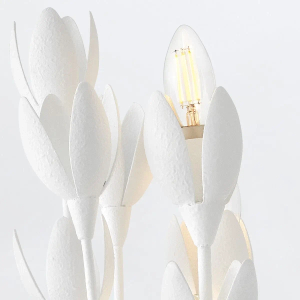 Naścienna lampa do przedpokoju Flora QN-FLORA-3W-WHT kwiaty białe
