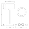 Dotykowa lampka stołowa Jeff R59151106 LED 1W 3000K srebrny połysk