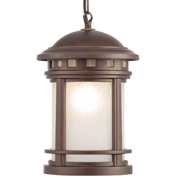 Wisząca lampa Salamanca O031PL-01BR szklana brązowa