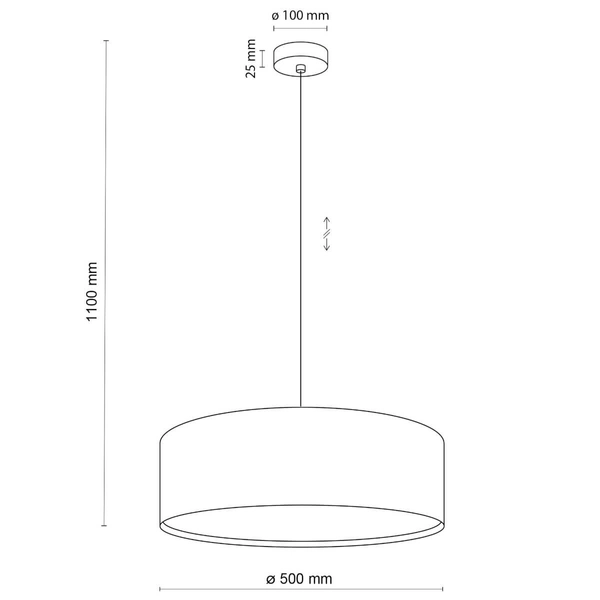 Lampa zwisowa do gabinetu Earth 4654 round walec okrąg grafitowa
