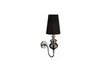 Czarny kinkiet retro Baroco abażurowa lampa do sypialni