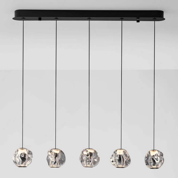 Ledowa lampa zwis CHEPEN LE44644 25W 3000K wielopunktowa czarny chrom