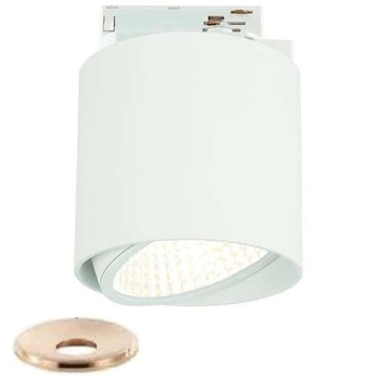 LAMPA sufitowa Neo Bianco Mobile Track+UFO GD Orlicki Design metalowa OPRAWA do systemu szynowego 1-fazowego biała złota