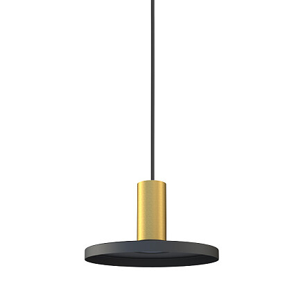 Nowoczesna lampa wisząca Hermanos 8100 czarny dysk do jadalni