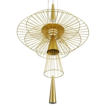 Dekoracyjna lampa wisząca Susso ST-8713P-L Step druciana złota