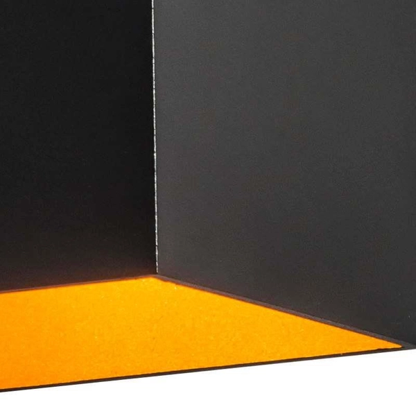 Salonowa lampa ścienna Sola 91063-N Zumaline metalowa kostka cube czarna
