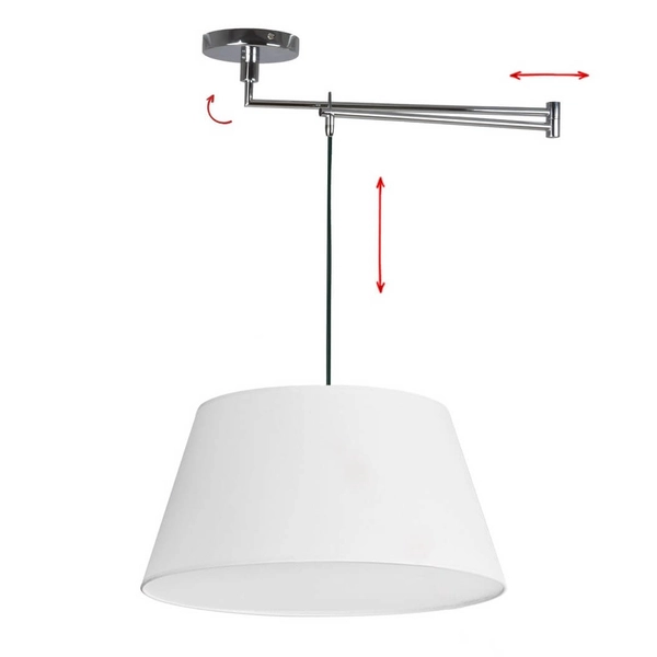 Regulowana lampa wisząca zestaw Natalia AZ1924+AZ2592 do salonu chrom biały