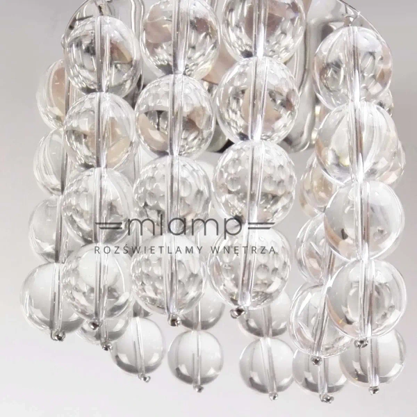 Szklany kinkiet z kryształkami CRYSTAL W0076-01A-B5FZ glamour chrom