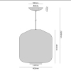 Wisząca lampa beżowa FLASK 3xE27 nad stół do jadalni 8500G20_XL