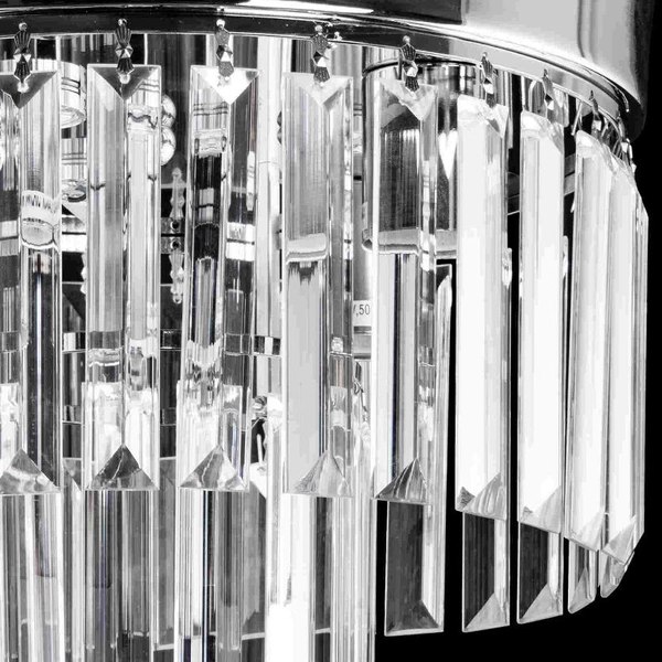 Kryształowa lampa sufitowa VEN E1736/4+3 CR pałacowa glamour chrom