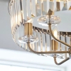 Wisząca lampa glamour L&-1102505 kryształowa mosiądz przezroczysta