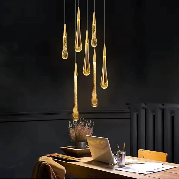 Zwisająca lampa Melted ABIGALI-CLN3X3WW Abigali LED 3W 3000K sopel złota