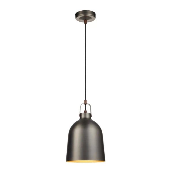 Industrialna lampa wisząca Lazenby 102544 metalowa czarna