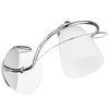 Ścienna lampa do salonu Tipene MW15105-1CR Italux szklana chrom biała