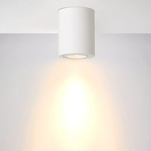 Gipsowa lampa sufitowa Gipsy 35100/11/31 Lucide tubka do jadalni biała