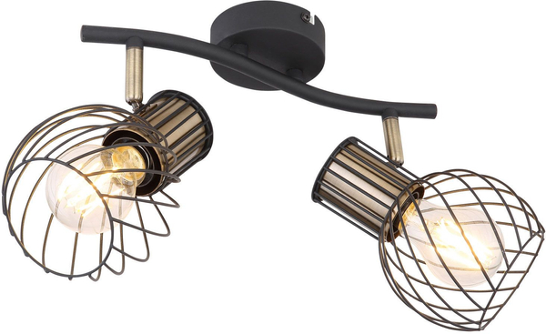 Lampa sufitowa Argusto 54013-2 industrial spoty czarne złote