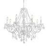 Żyrandol glamour świecznikowy Clarence 308-8CL Endon chrom przezroczysty