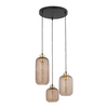 Loftowa lampa wisząca Pescara 4576 TK Lighting szkło złoty bursztynowy czarny