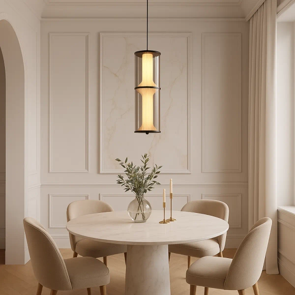 Szklana lampa wisząca Aeris LP-2137/2P TR LED 25W CCT tuba przezroczysty