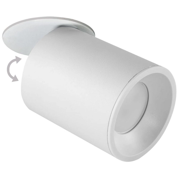 Biały spot przegubowy PALLAS 314086 podtynkowy wpust do jadalni