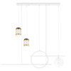 Wisząca lampa ledowa Stars MSE010100343 Moosee 46W 3000K tuby białe złote