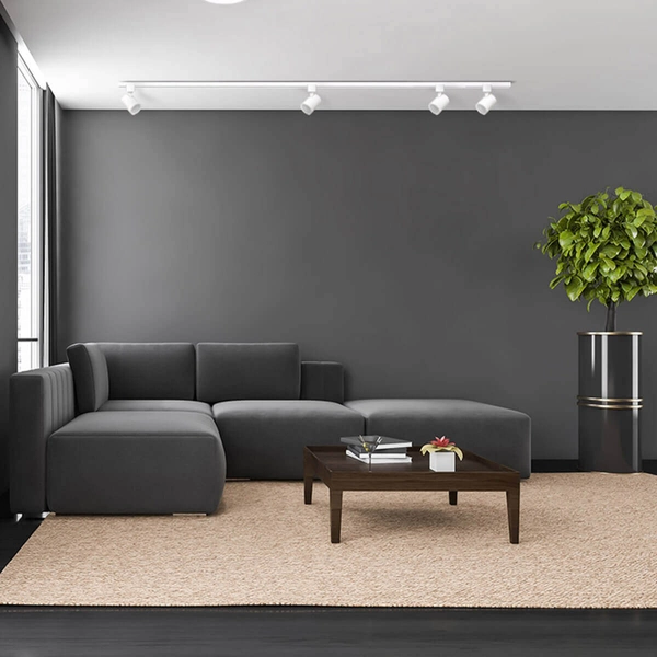 System szynowy SNOW LP-737 WH SET Light Prestige metalowa OPRAWA zestaw listwa z reflektorkami białe