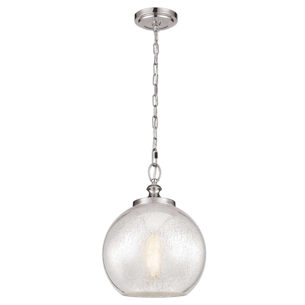 Loftowa LAMPA wisząca Tabby FE-TABBY-P-M Elstead FEISS szklana OPRAWA industrialna ZWIS na łańcuchu kula ball szczotkowana stal