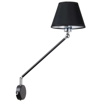 Kinkiet lampa ścienna 21-73891 abażurowa klasyczna na wysięgniku czarna