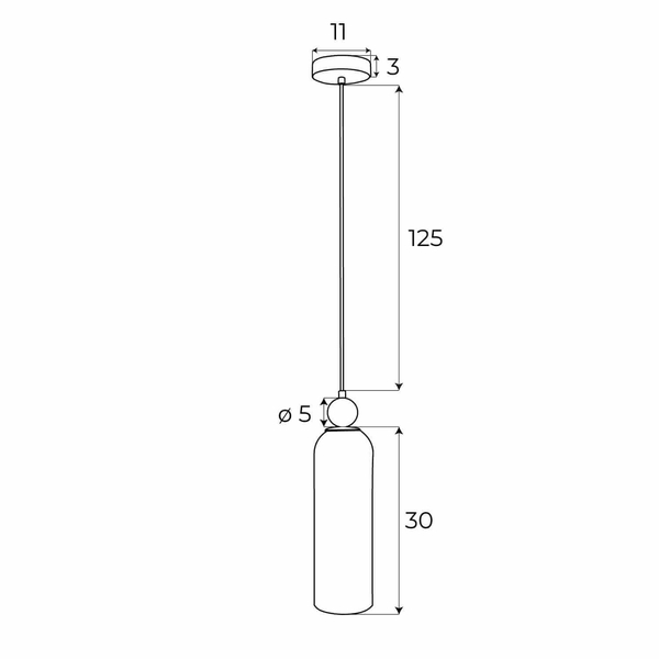 Lampa wisząca Campanila P0510 Maxlight szkło tuba mosiądz przezroczysty