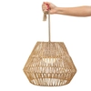 Wisząca lampa boho Sisine LUMSIHXNW King Home IP54 2700K pleciona beżowa