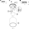 LAMPA sufitowa stropowa ALCALA 32063A Globo tuba OPRAWA zewnętrzna outdoor IP44 antracyt przezroczysta