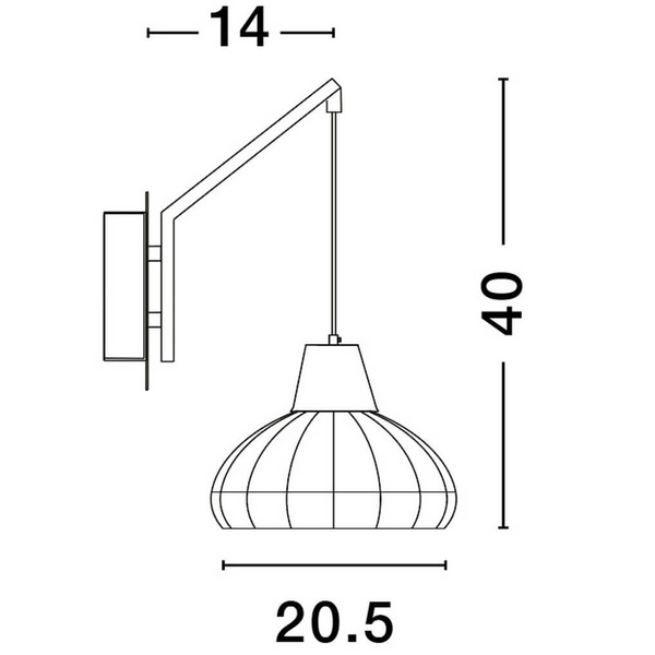 Lampa ścienna do gabinetu TACNA LE44361 koszyk drewniana biała