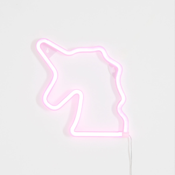Lampka dekoracyjna stołowa Neon FM-NL10 Zumaline unicorn biały różowy