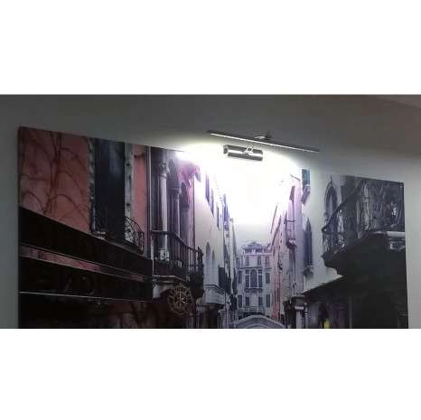 Kinkiet LAMPA ścienna BRENA 03068 Ideus regulowana OPRAWA metalowa LED 4W 4000K galeryjka nad lustro satyna