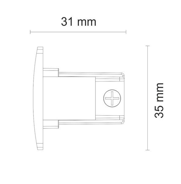 Zakończenie do szynoprzewodu 3-fazowego 8110 Shilo białe
