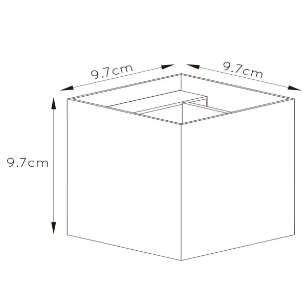Lampa ścienna góra-dół XIO 09217/04/31 Lucide metalowa kostka biała