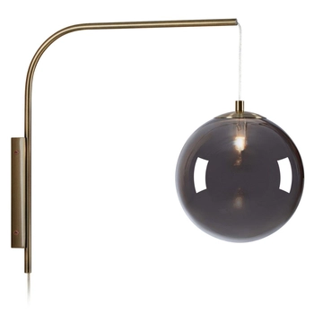 Szklana lampa ścienna Dione 108419 Markslojd kula ball przydymiona