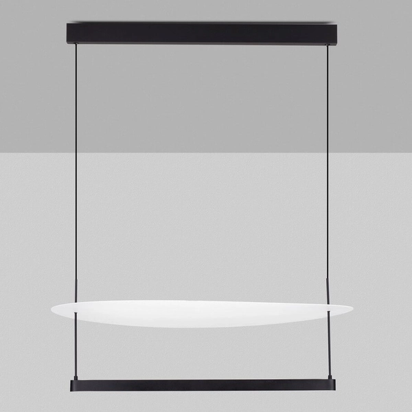 Zwieszająca lampa do jadalni TIRAQUE LE44634 LED 55W 2700K podłużna czarna biała