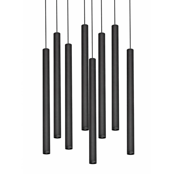 Minimalistyczna wisząca lampa LED Roll 11174802 Kaspa 33,6W 3000K czarna