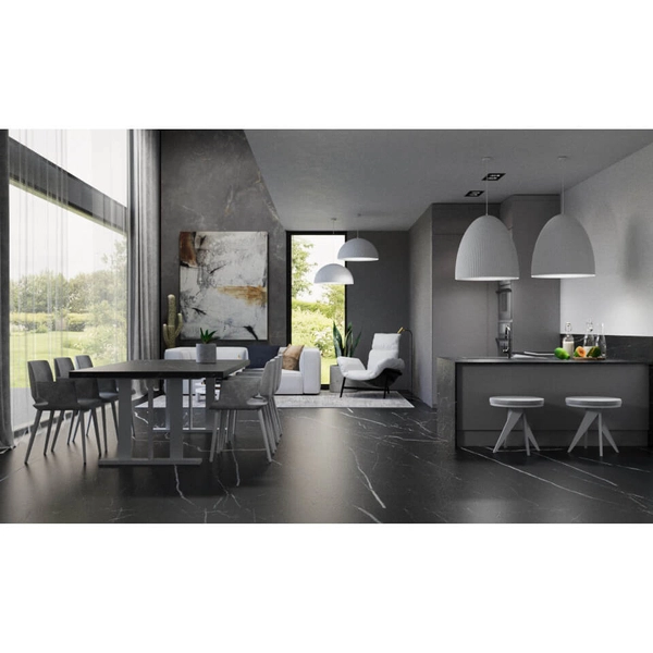 Karbowana lampa wisząca Gandra 5028 Shilo regulowana do jadalni biała