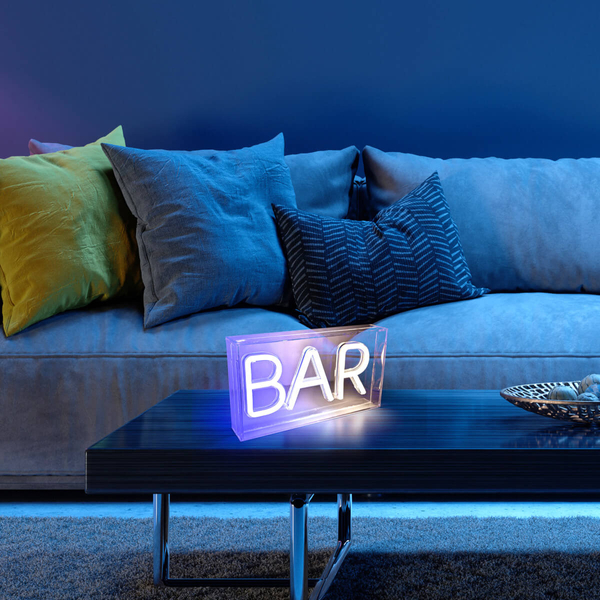 Stojąca lampa NEON-BAR 85026-16 Just Light LED 7,5W napis biały