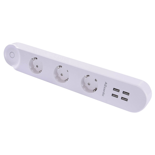 Potrójna listwa z gniazdkami POWER AZ3477 Azzardo wifi biały
